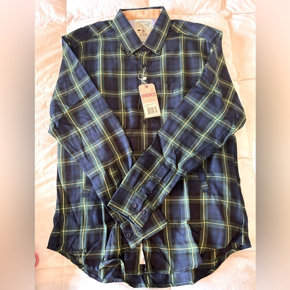 RSVLTS flannel long sleeve size large NWT